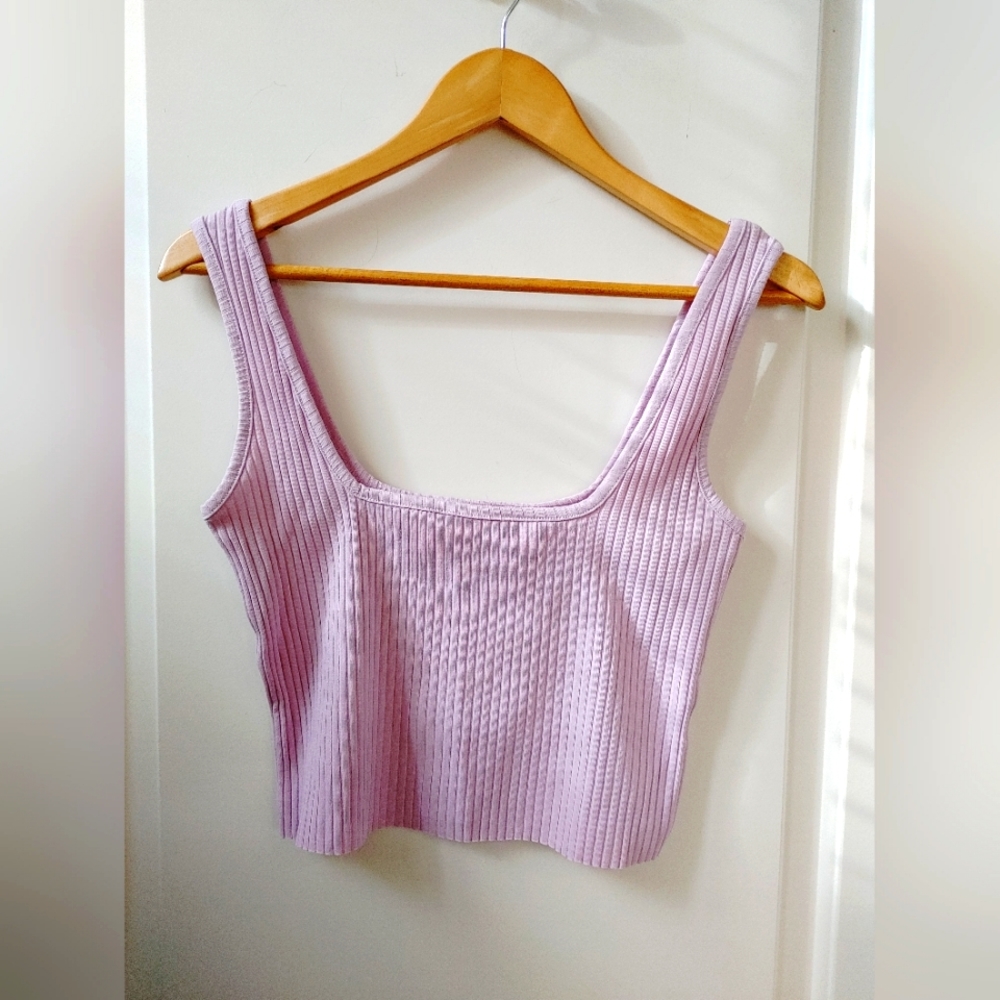 🍋Noize Ribbed Crop Tank ~ Size M